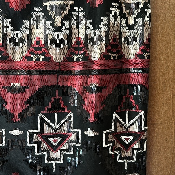 Cato Sequin Aztec Pattern Pencil Skirt - Picture 2 of 9
